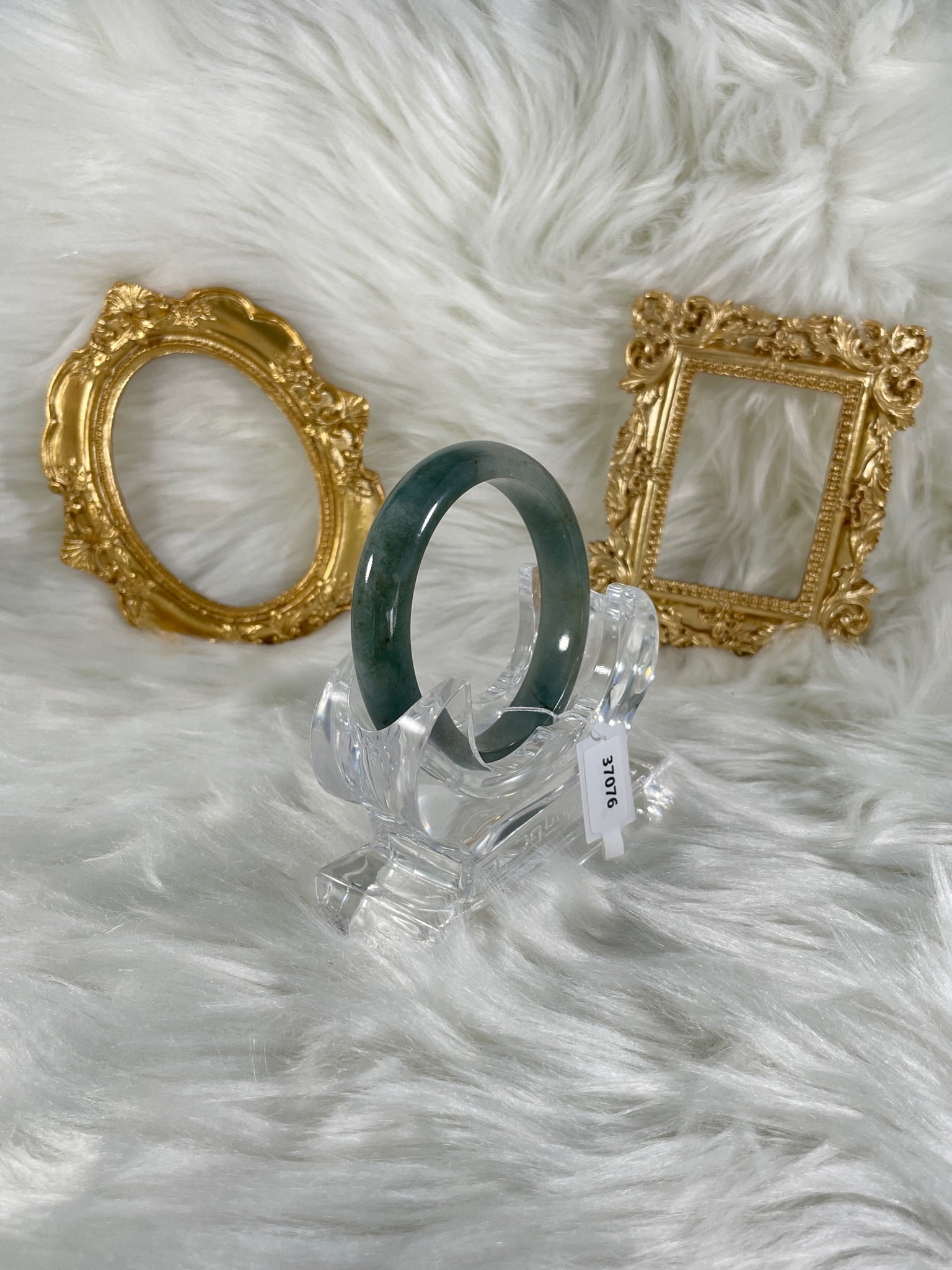 Grade A Natural Jade Bangle with certificate #37076