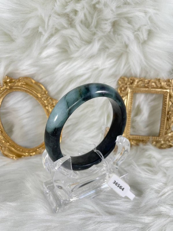 Grade A Natural Jade Bangle with certificate #36564