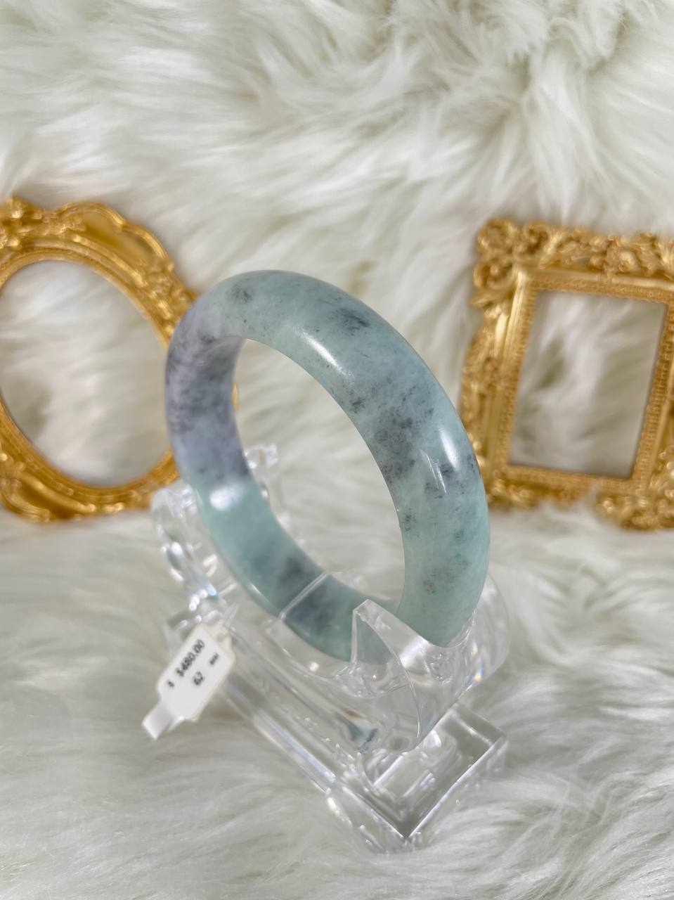 Grade A Natural Jade Bangle with certificate #36565