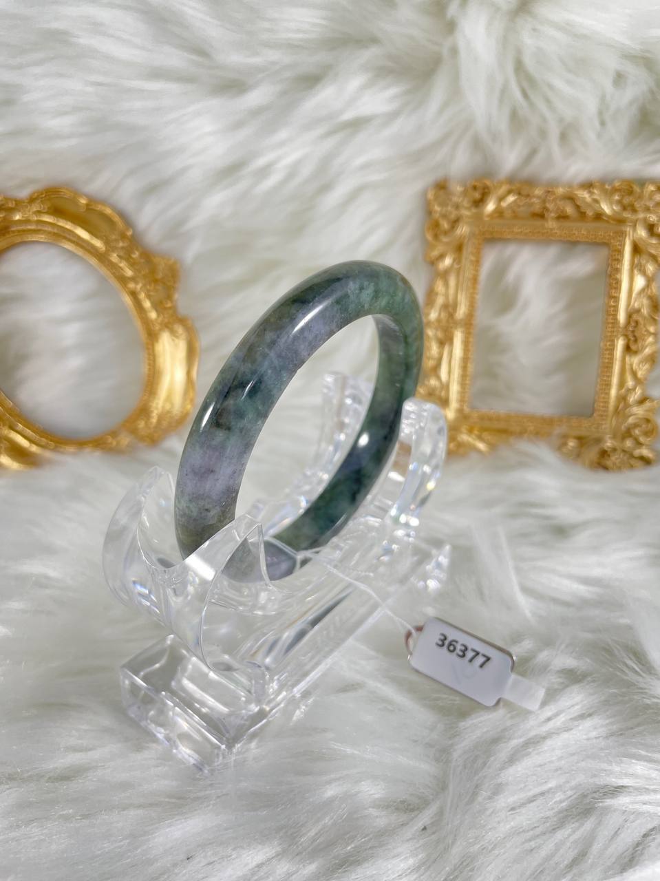 Grade A Natural Jade Bangle with certificate #36769