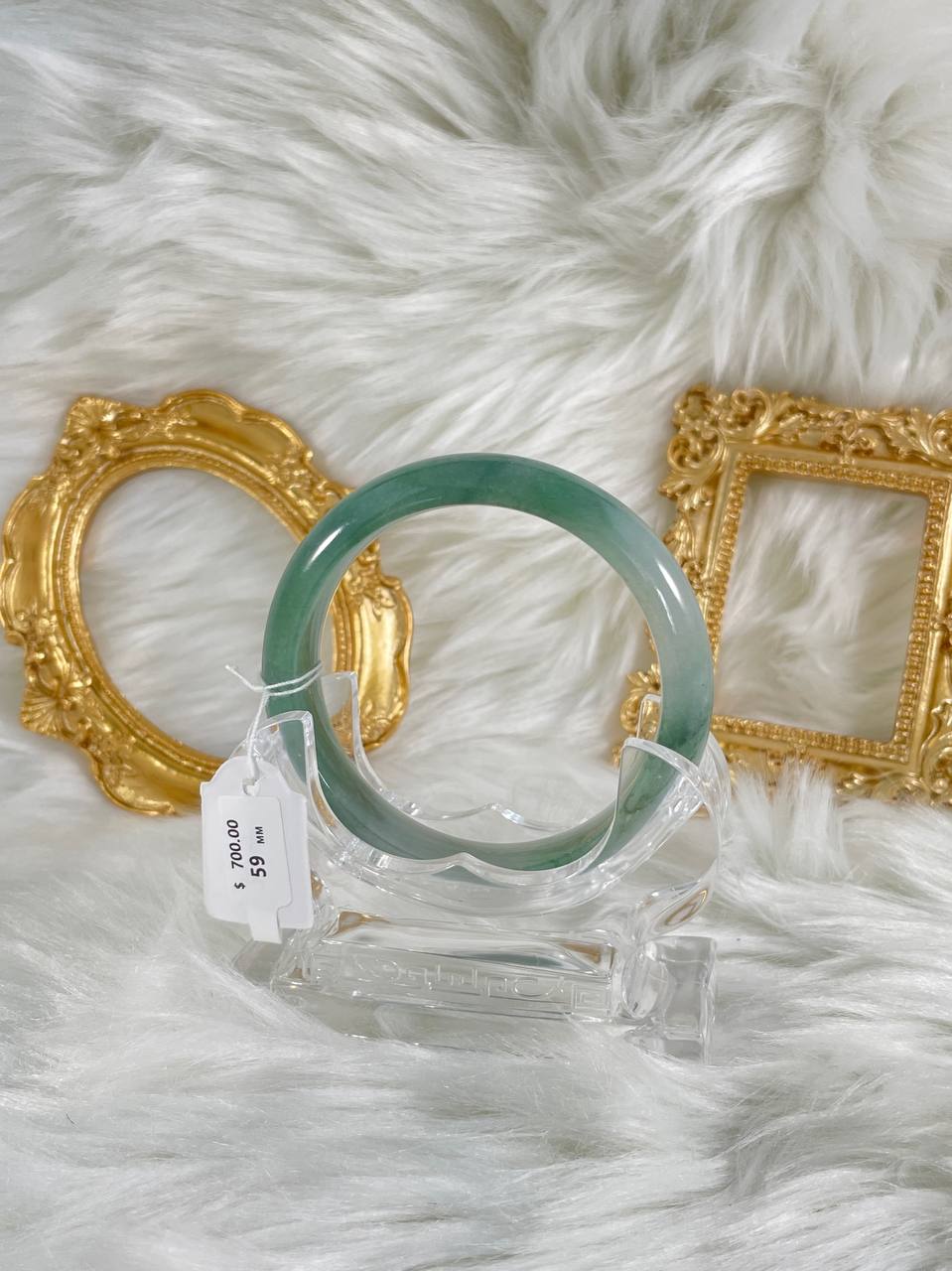 Grade A Natural Jade Bangle with certificate #36606