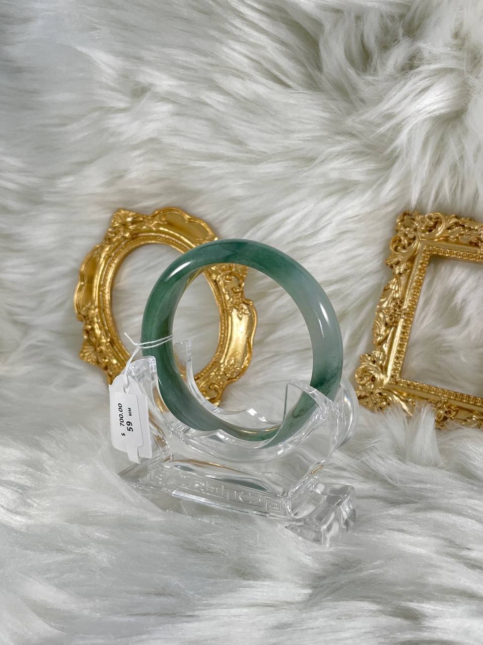 Grade A Natural Jade Bangle with certificate #36606