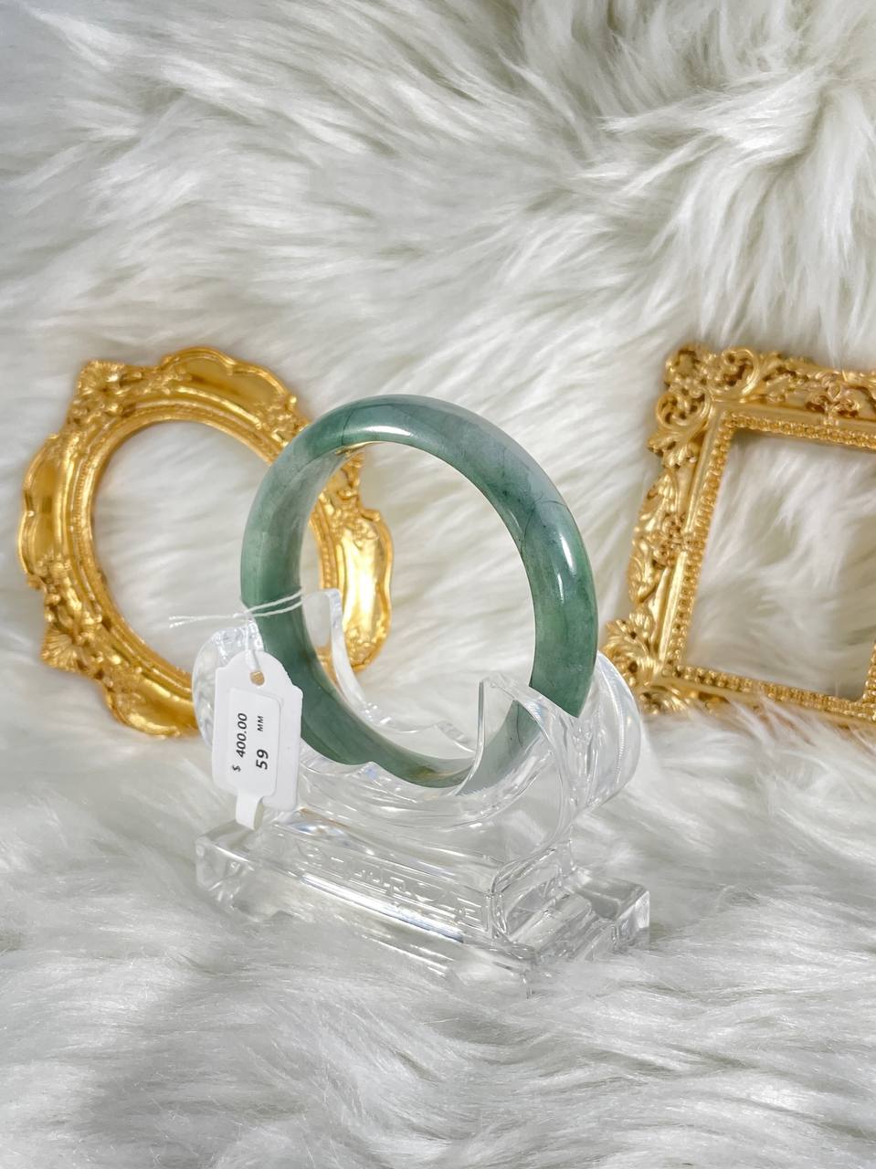 Grade A Natural Jade Bangle with certificate #36605