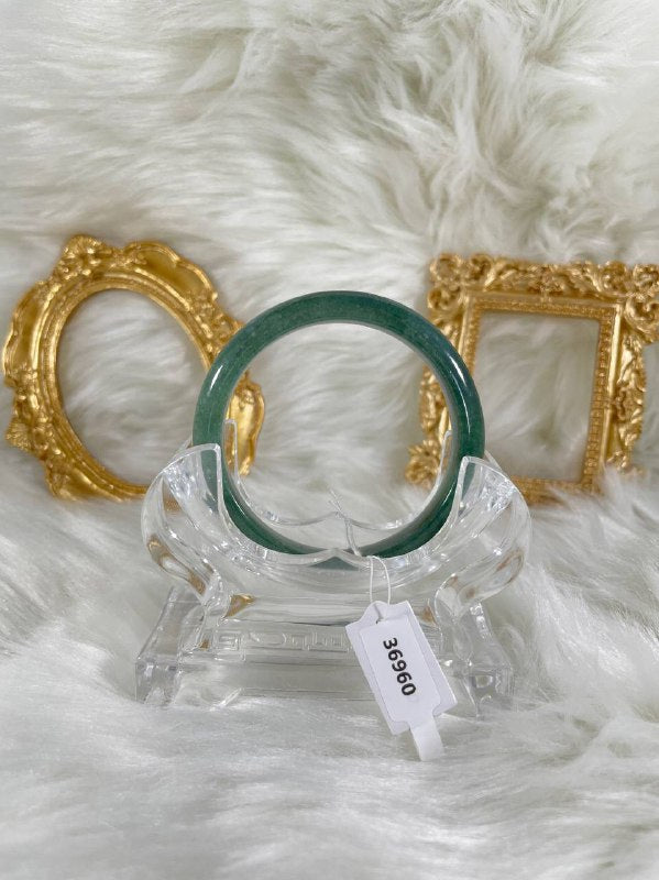 Grade A Natural Jade Bangle with certificate #36960