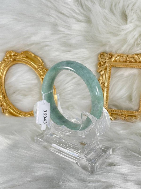 Grade A Natural Jade Bangle with certificate #36943