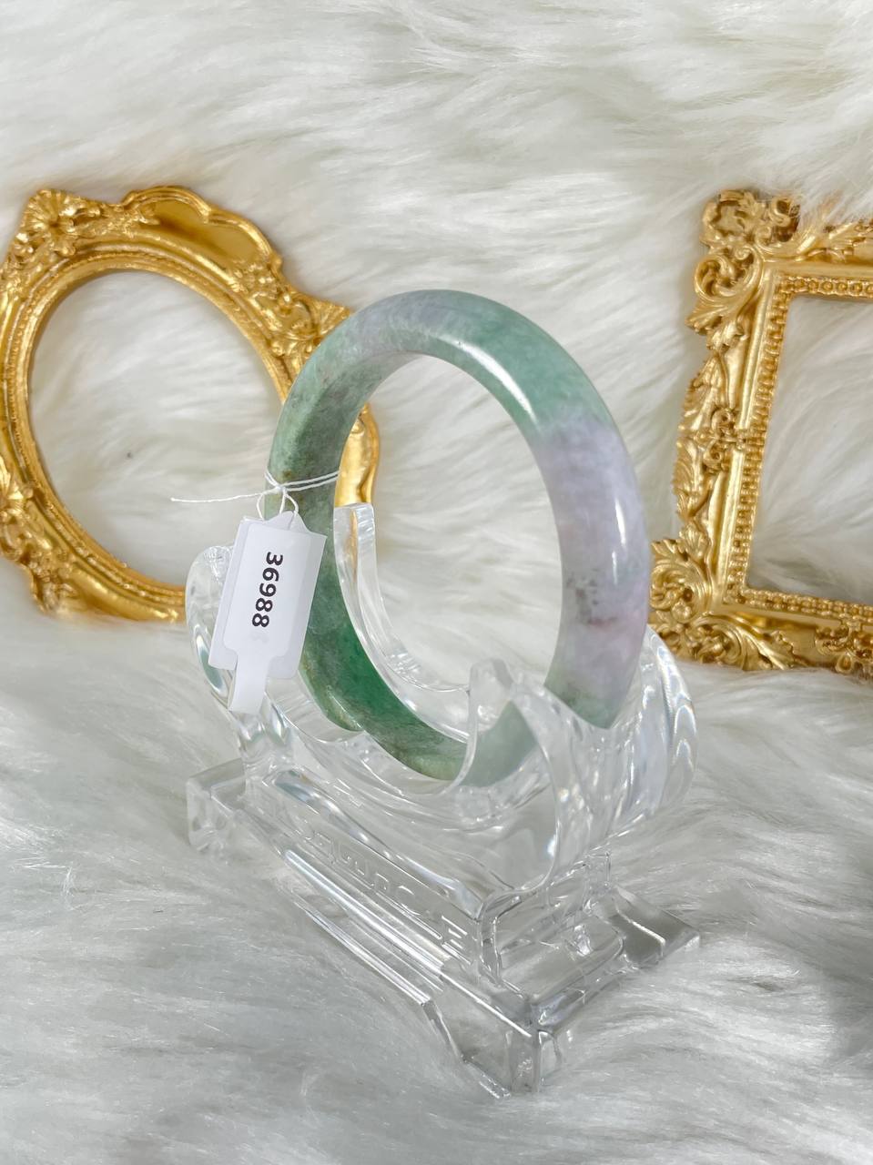 Grade A Natural Jade Bangle with certificate #36988