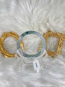 Grade A Natural Jade Bangle with certificate #37035