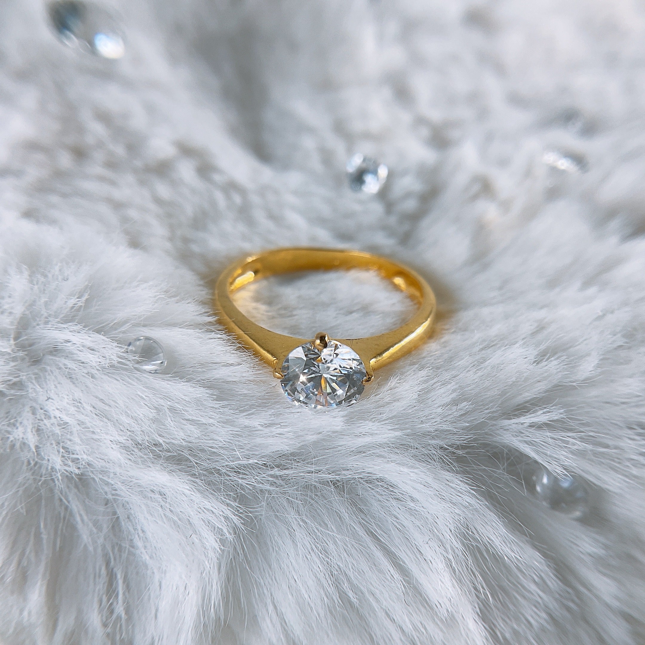 Gold Zirconia Ring (DBRRIN-0018)