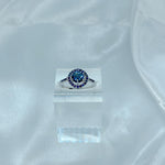 Load image into Gallery viewer, Princess Cut Blue Sapphire Ring (DBRRIN-0025)
