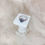 Load image into Gallery viewer, Princess Cut Blue Sapphire Ring (DBRRIN-0025)
